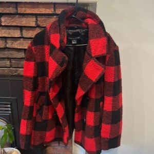 Plush jacket pea coat